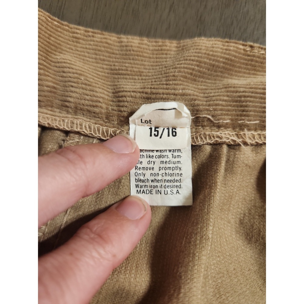 Vtg Brown‎ Corduroy Midi Skirt Button Front Made USA Minimal Academia Casual - Picture 4 of 13